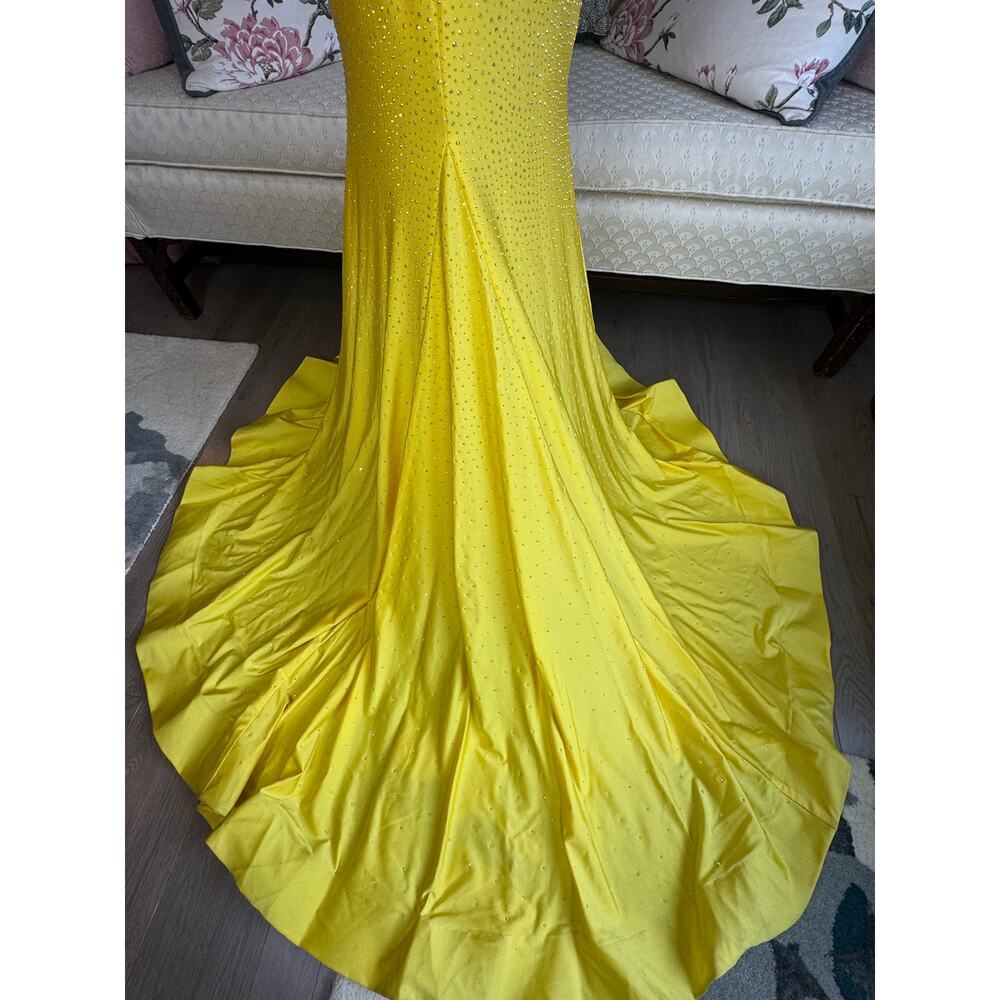 Sherri Hill Golden Hour Crystal One-Shoulder Gown NWT Size 8 | $480 MSRP | TLC - Picture 5 of 15